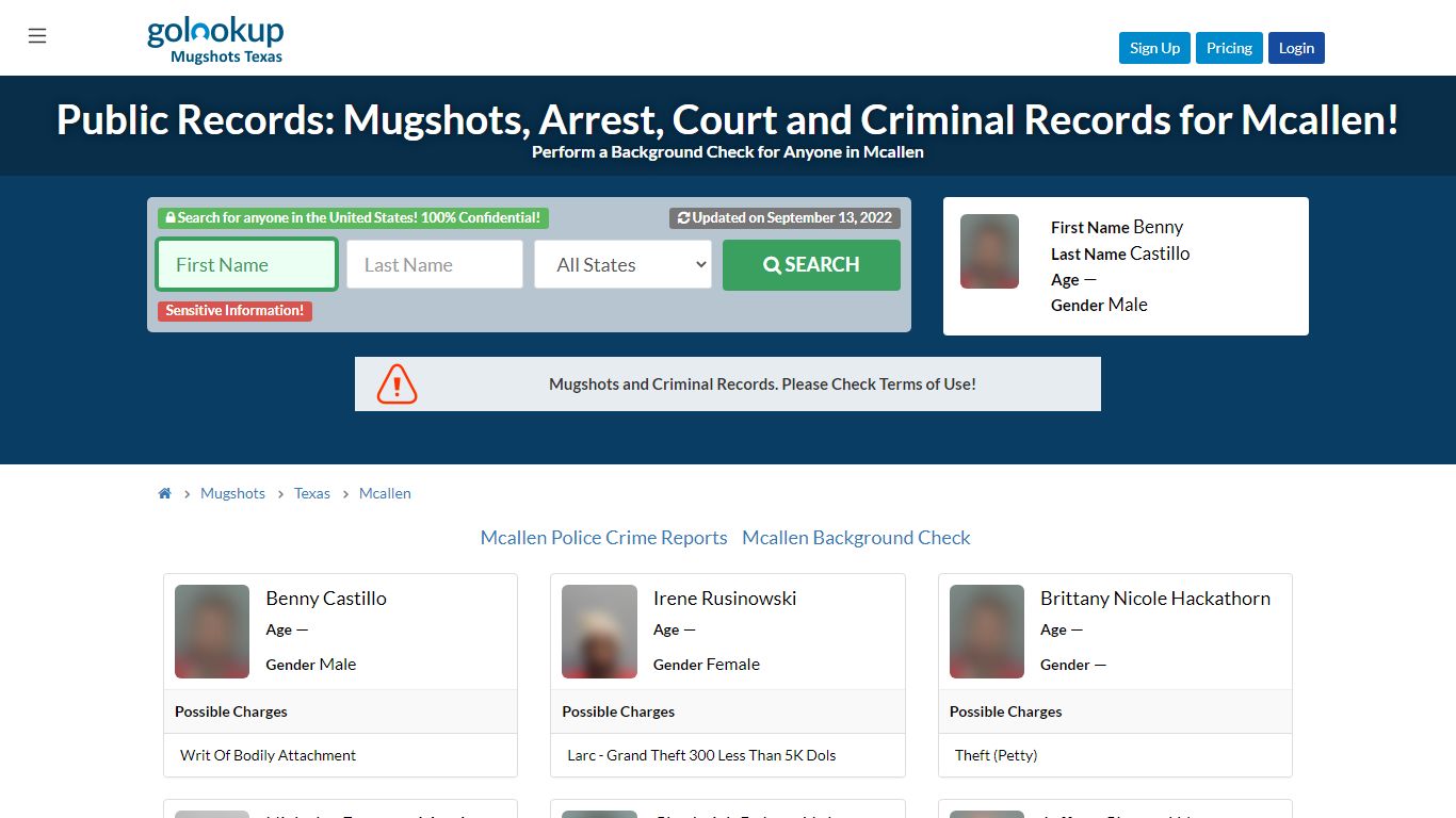 Mugshots Mcallen, Arrest Records Mcallen - golookup.com